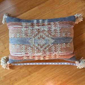 Cost Plus World Market Textured Pillow Cover bohemian southwest tassels